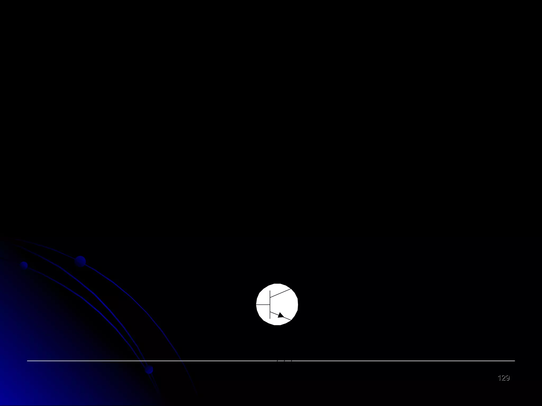 Keluaran rangkaian ini umumnya digunakan sebagai switch atau
driver. Contoh penggunaan ialah sebagai driver untuk LED.
Rangkaian ini mempunyai kekurangan, yaitu kelambatan perubahan
keluaran dari logika 0 ke logika 1 yang disebabkan oleh integrator
yang terbentuk oleh tahanan kolektor (eksternal) dengan kapasitansi
beban.
Vcc

RC

IC

LED
IB

Q

RB
IE

129

 