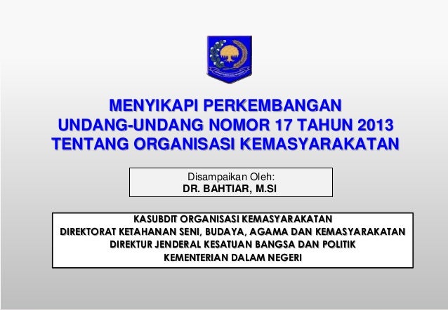 Image result for Undang-Undang Nomor 17 Tahun 2013