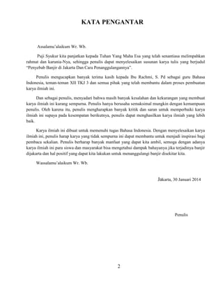 Laporan Karya Ilmiah Banjir Jakarta