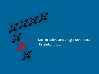 Ketika salah satu Angsa sakit atau kelelahan………… 