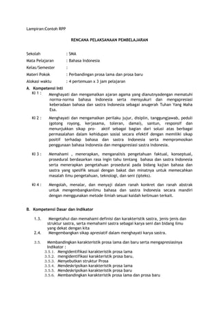 [RPP] Bahasa dan Sastra Indonesia [WARNET.me] | PDF