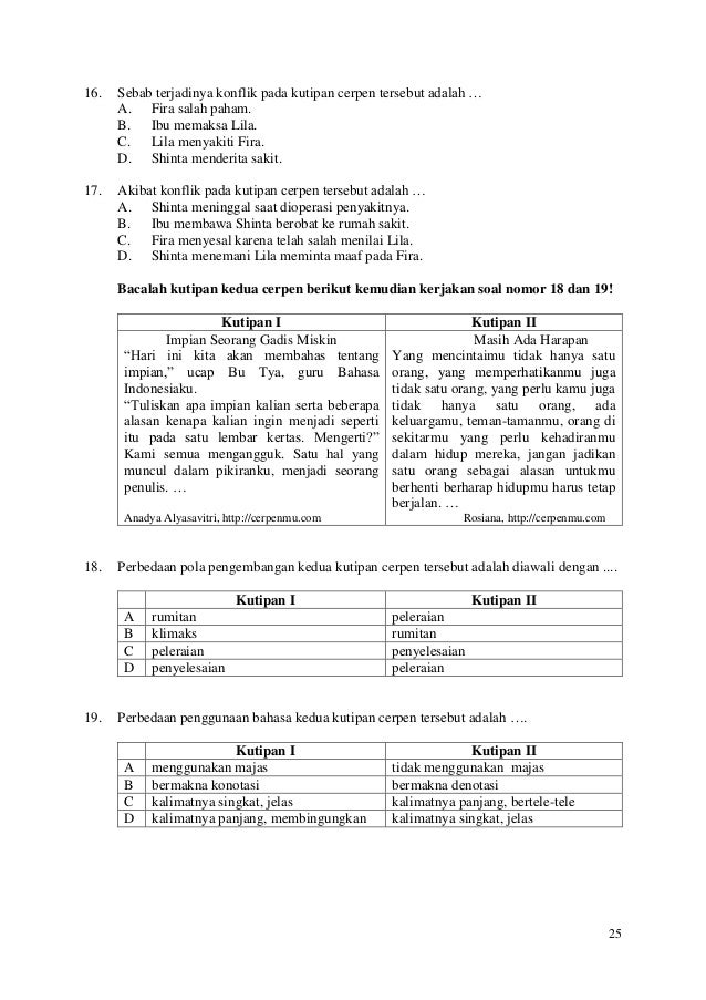 26 Contoh Soal Membandingkan Penggunaan Bahasa Cerpenfabel Kumpulan Contoh Soal