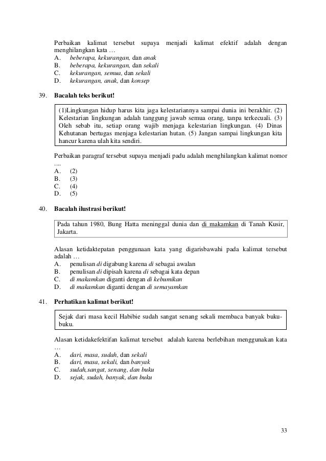Contoh Soal Kesalahan Penggunaan Kata Kunci Ujian Contoh Soal Kesalahan Penggunaan Kata Kunci Ujian