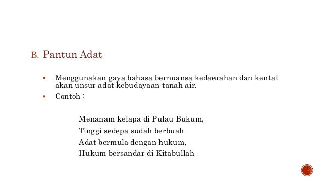 Contoh Soal Pelajaran Puisi Dan Pidato Populer Contoh Pantun Adat
