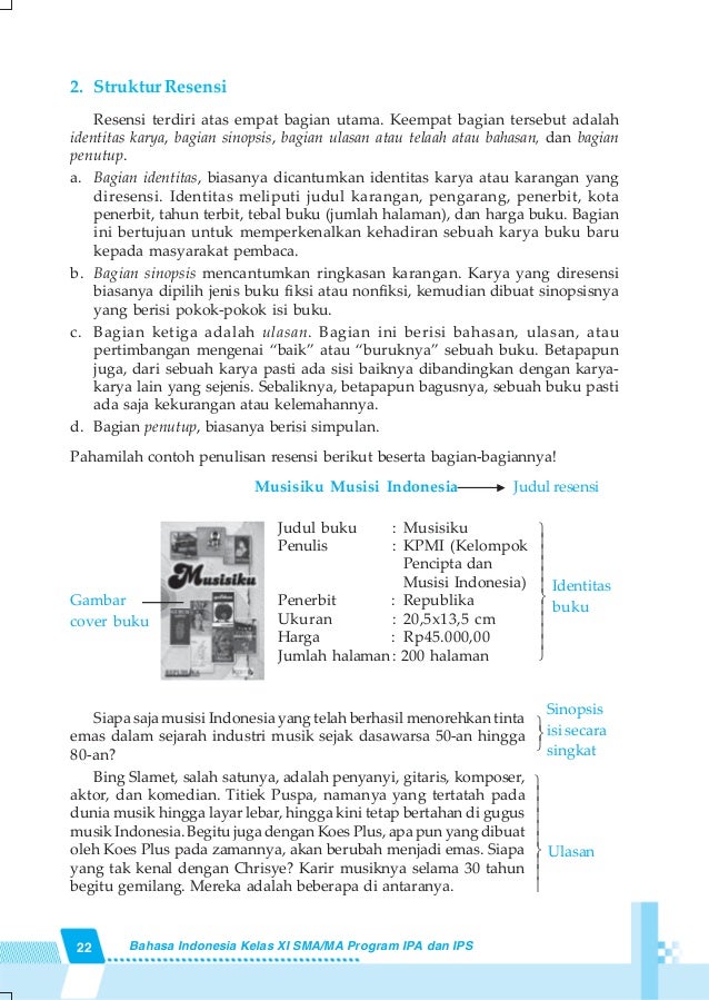 Ringkasan Buku Bahasa Indonesia Sma :: CONTOH TEKS