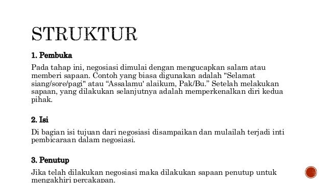 Bahasa indonesia - Teks Negosiasi