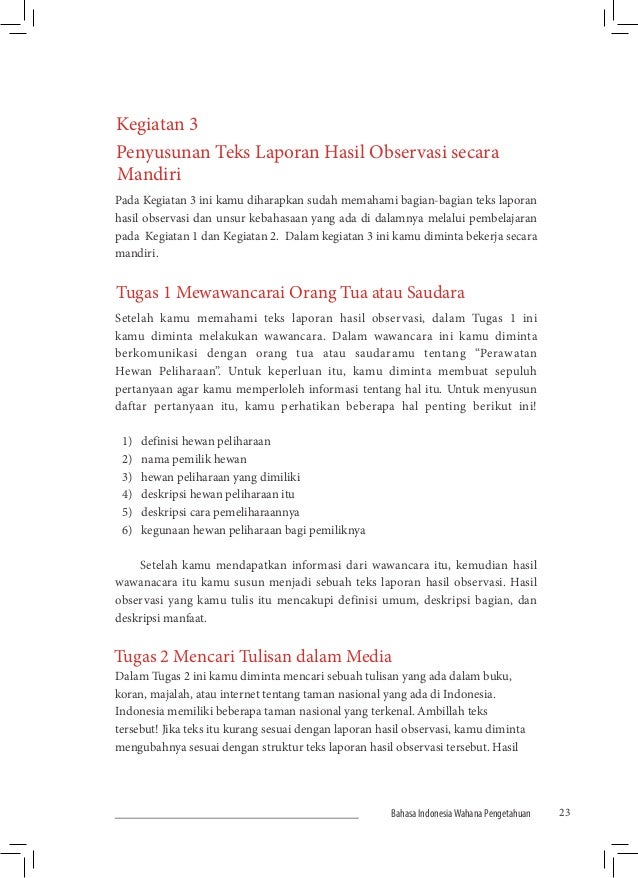 Bahasa indonesia Kelas VII SMP Kurikulum 2013