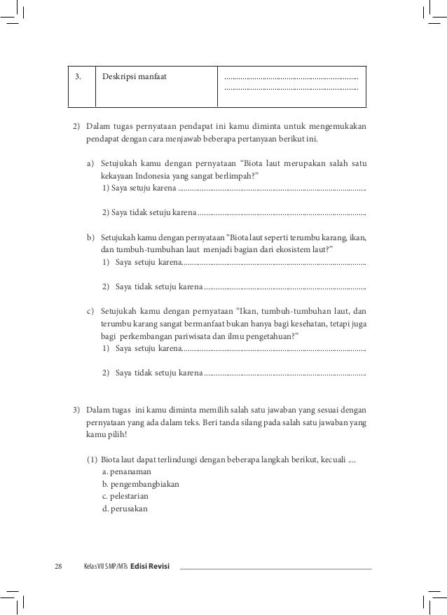 Bahasa indonesia Kelas VII SMP Kurikulum 2013