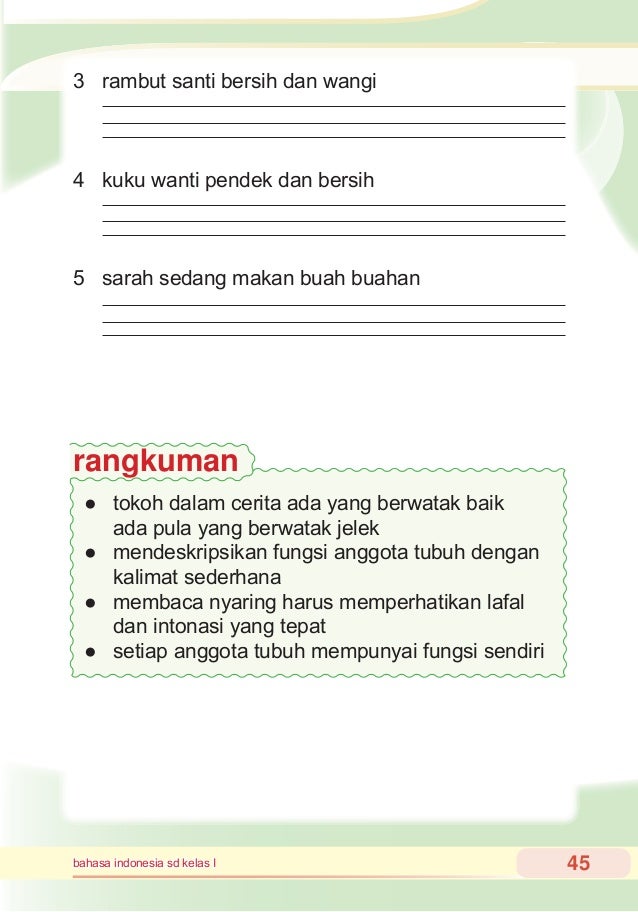 Kalimat Sederhana Soal Latihan Menulis Kelas 1 Sd | Revisi Id