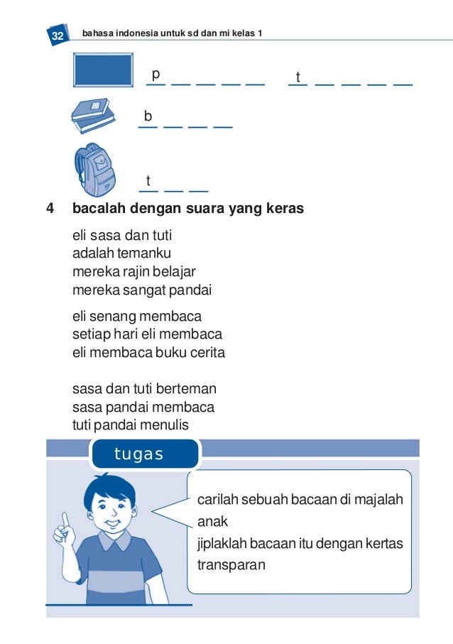 Contoh Tugas Menulis Kelas 1 Sd - Guru Paud