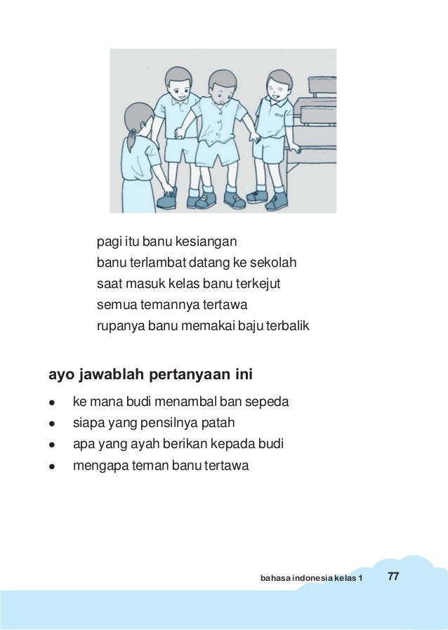Contoh Soal Cerita Bahasa Indonesia Kelas 1 Sd Guru Paud