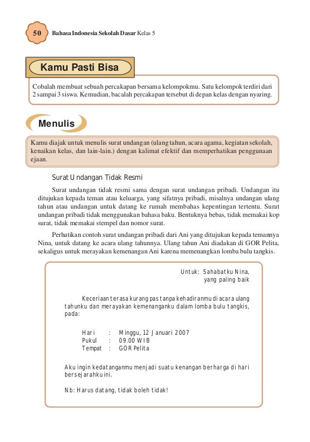 BAHASA INDONESIA UNTUK SD & MI KELAS 5 -- UMRI NUR'AINI 