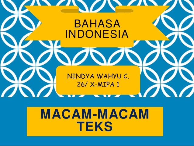 Bahasa Indonesia Nindya X Ipa 1