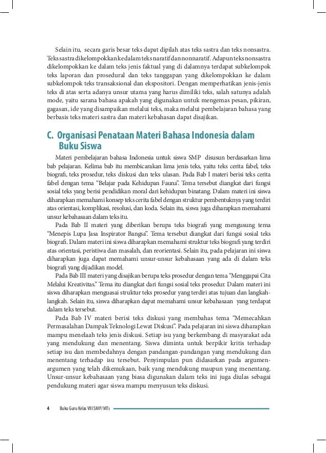 Bahasa indonesia smp kelas 8 buku guru kurikulum 2013