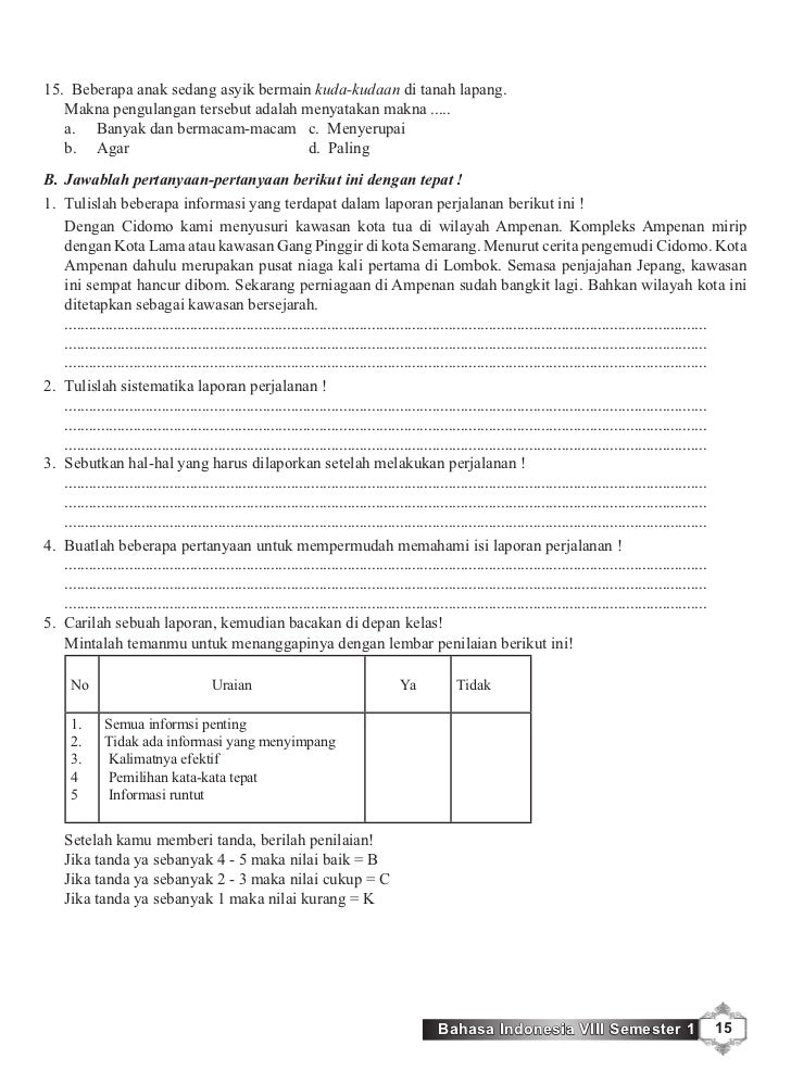 Bahasa indonesia smp kls 8 penerbit cv cahaya dipersada 