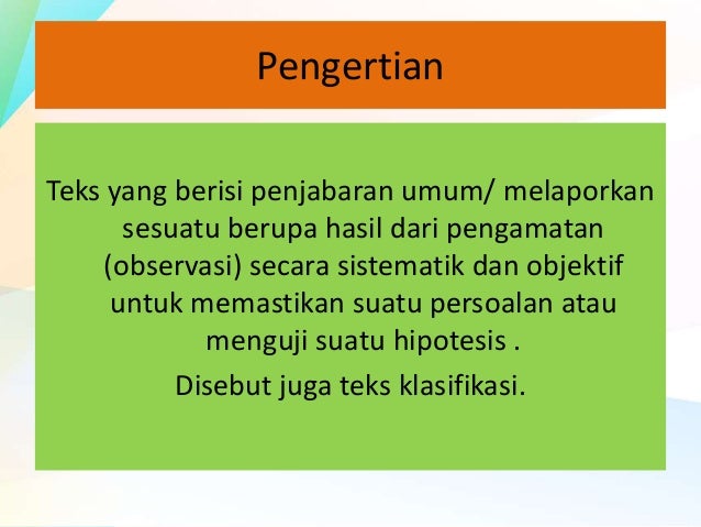 Bahasa Indonesia Teks Laporan Hasil Observasi Tanti