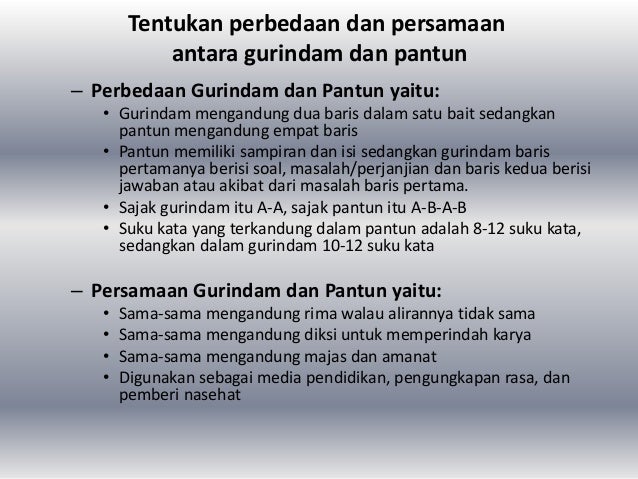 Bahasa Indonesia Syair Puisi Gurindam