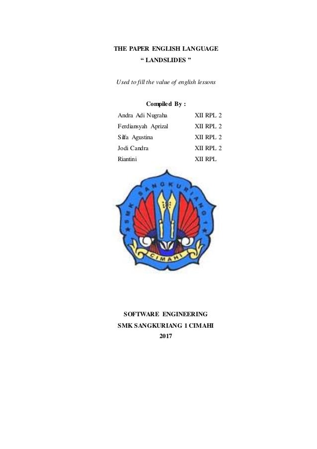 Penjelasan Longsor Dalam Bahasa Inggris