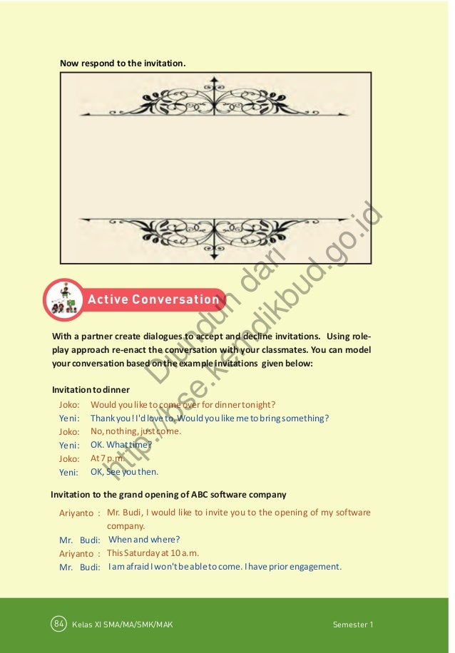 Beautiful 77 Materi Invitation Card Kelas Xi