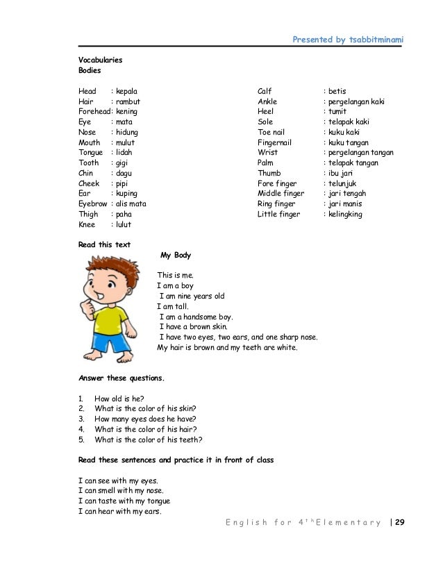 Lagu bahasa inggris untuk anak sd kelas 4
