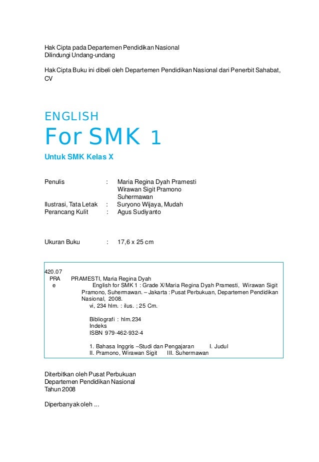 Bahasa Inggris Smk Kelas 10