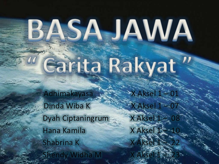 Cerita Cekak Bahasa Jawa