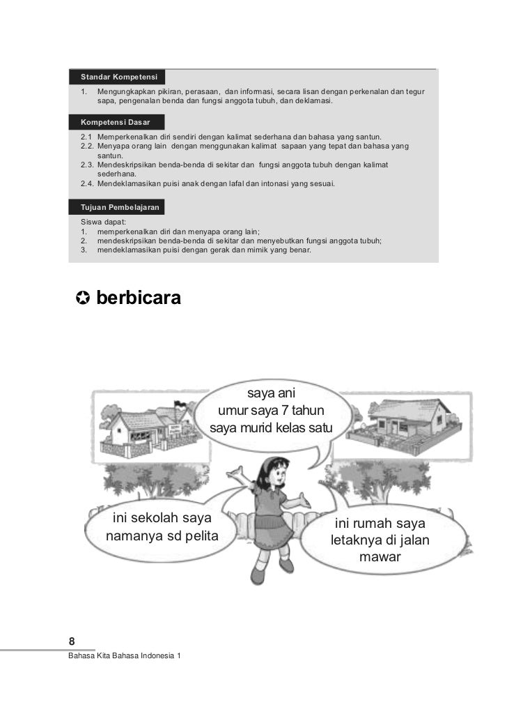 Contoh Kalimat Petunjuk Untuk Anak Sd Kelas 1 Dunia Sekolah
