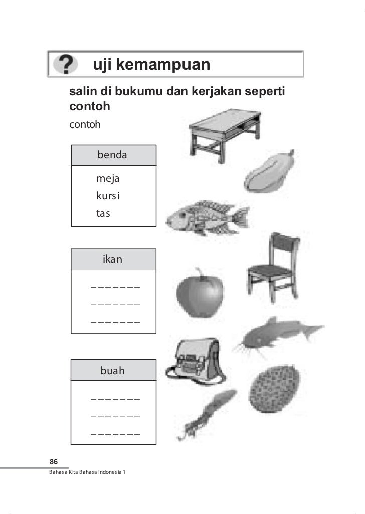 Bahasa kita bahasa indonesia kelas 1 s