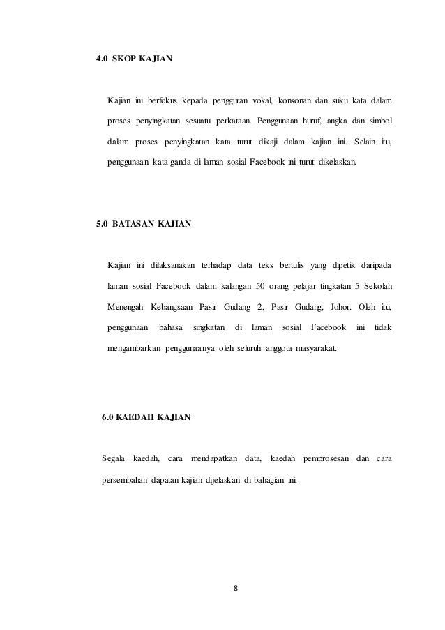 Pbs Bahasa Melayu Stpm Penggunaan Bahasa Singkatan Laman Sosial Face