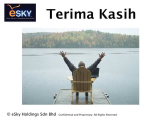 Terima Kasih
http://www.e-numx.com
? eSky Holdings Sdn Bhd Confidential and Proprietary. All Rights Reserved?
Terima Kasih
 
