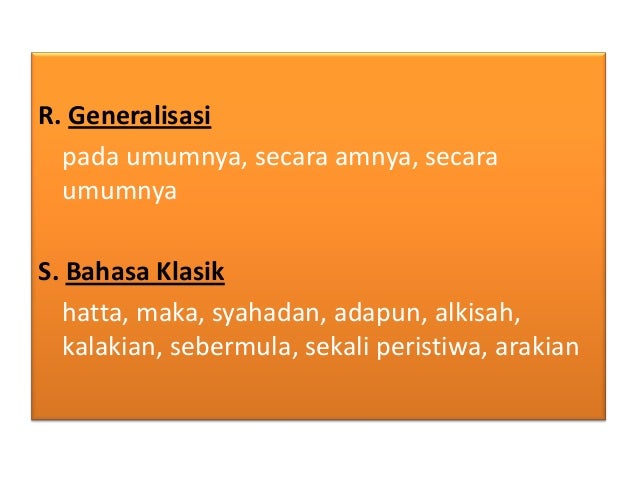 Contoh Kata Generalisasi Dalam Bahasa Indonesia - Contoh Bee