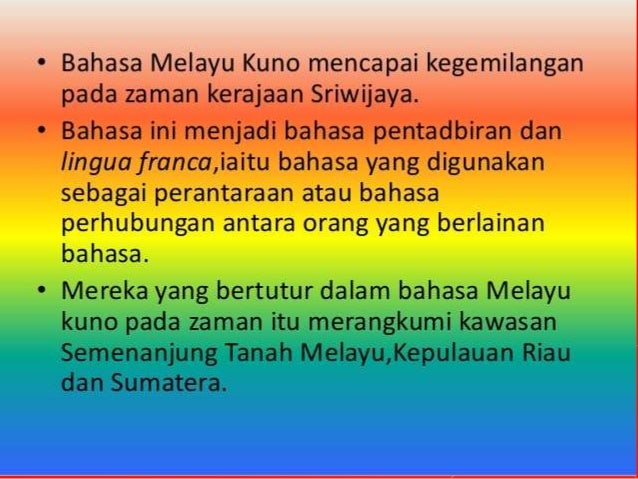  Bahasa  melayu kuno 