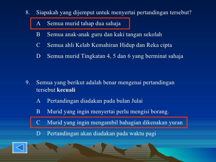 Bahasa melayu (pemahaman) KEMBARA BAHASA