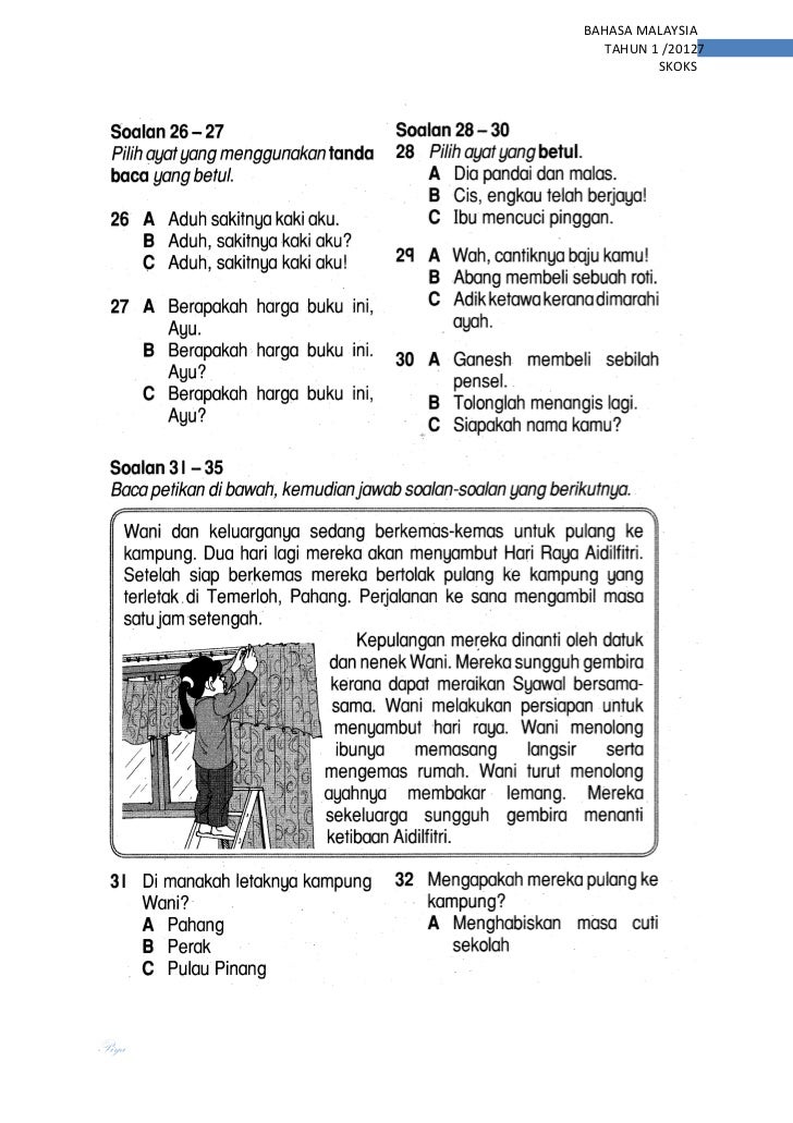 Bahasa melayu tahun 1.ppt