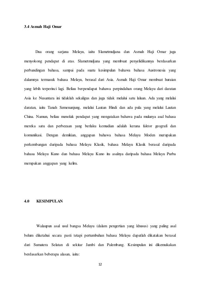 Definisi Bahasa Menurut Asmah Haji Omar Williamawi