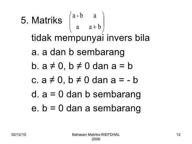 Bahasan Matriks