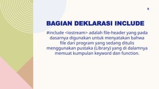 Bahasa pemrograman c++ menggunakan aplikasi Dev C++.pptx