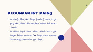 Bahasa pemrograman c++ menggunakan aplikasi Dev C++.pptx