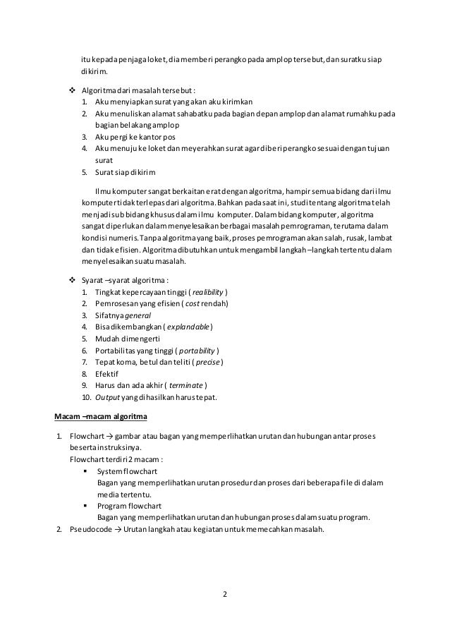 Bahasa pemrograman dan algoritma