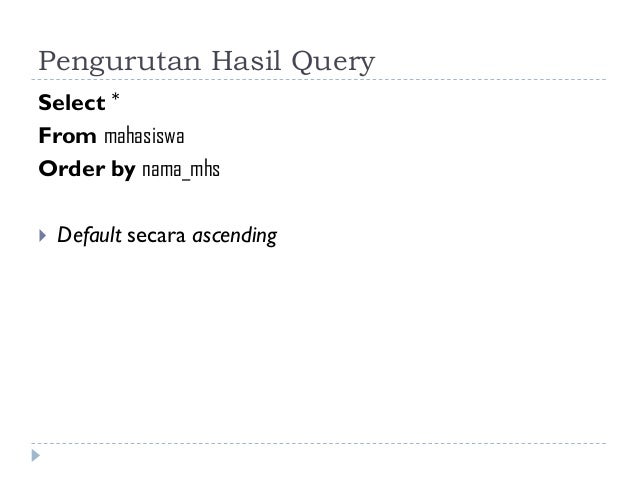 Bahasa Query Terapan
