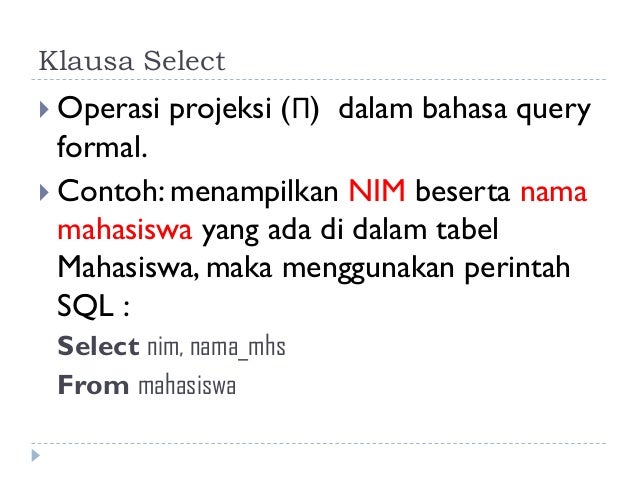 Bahasa Query Terapan