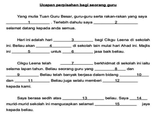 Melayu tahun 3 bahasa Koleksi Soalan,