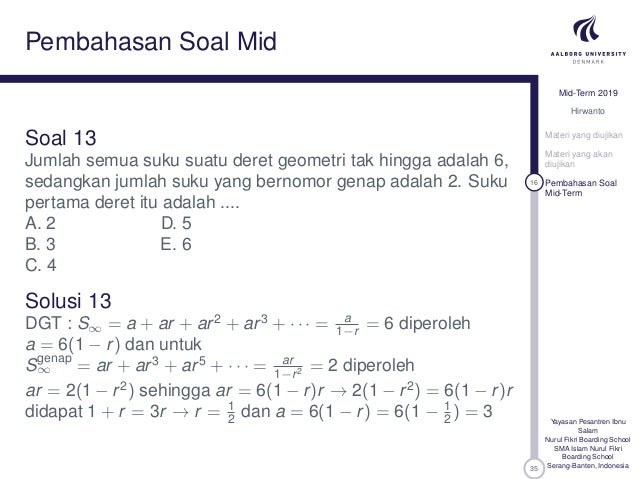Pembahasan Soal Matematika Wajib Pts Kelas Xi Ipa
