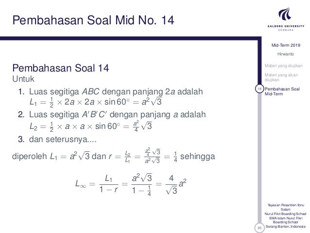 Pembahasan Soal Matematika Wajib Pts Kelas Xi Ipa