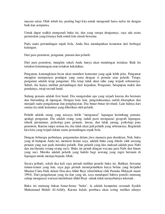 Pidato Singkat Tentang Hawa Nafsu Lukisan