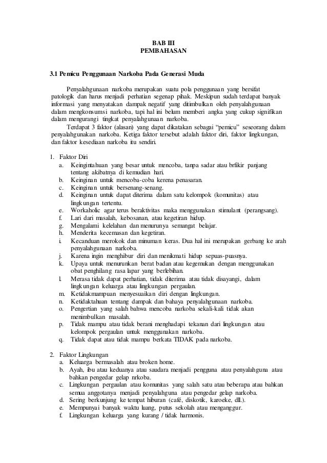 Bahaya Narkoba Terhadap Generasi Muda