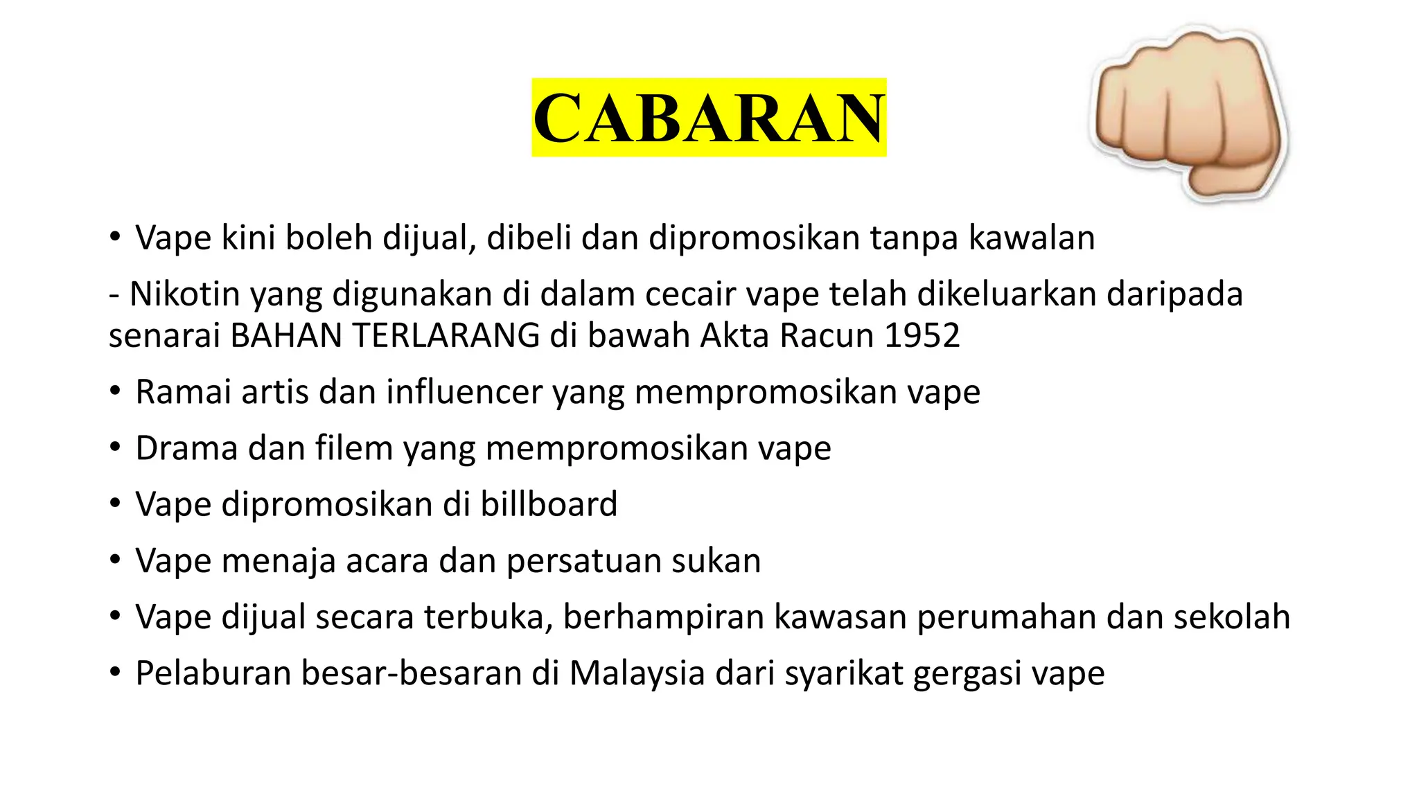 Kesan Vape dan Rokok Bahaya vape dan rokok.pptx