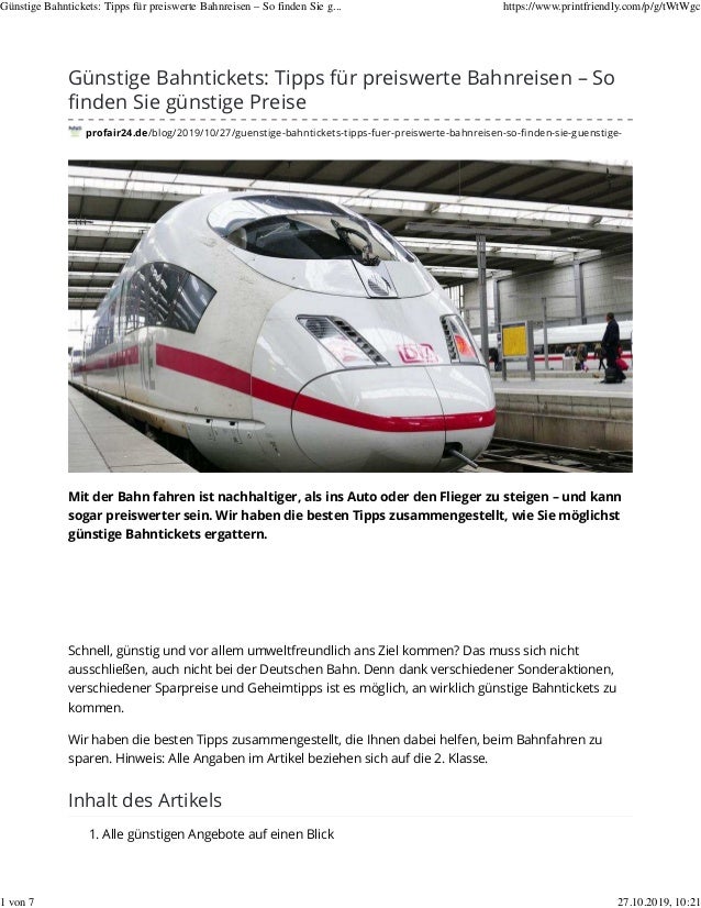 Gunstige Bahntickets Tipps Fur Preiswerte Bahnreisen So Finden Sie