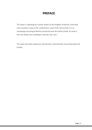 Bahrain Country Report | DOCX