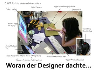 Woran der Designer dachte...
 
